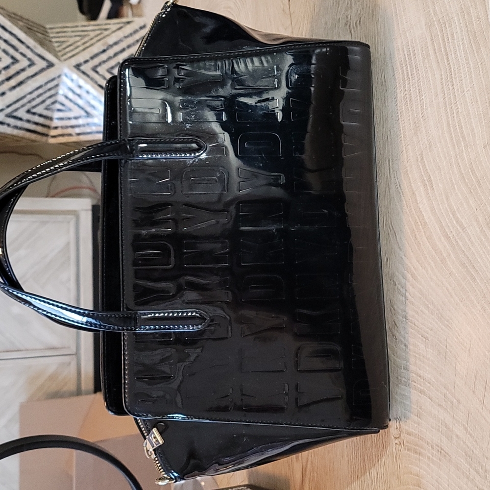 DKNY Black patent handbag